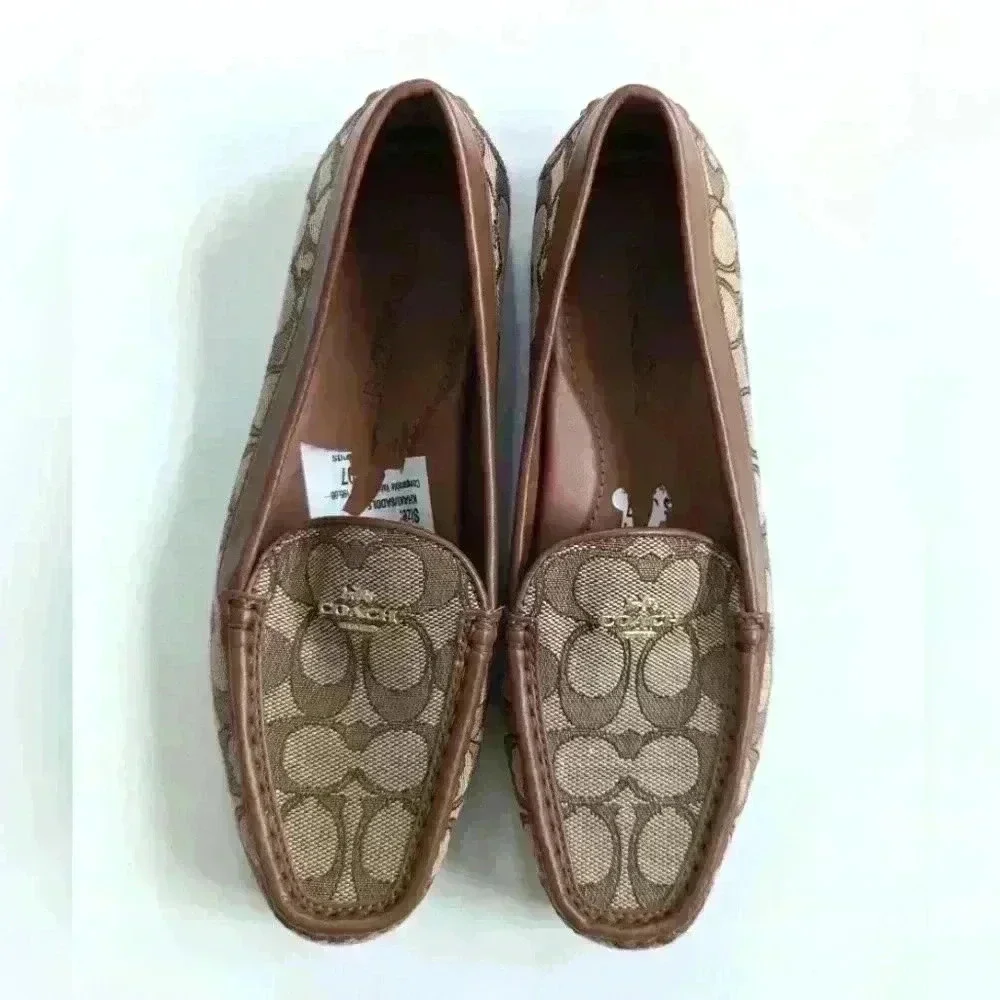 Women's Coach Lock Up Driver Loafers Size 6B Brown - Picture 3 of 10